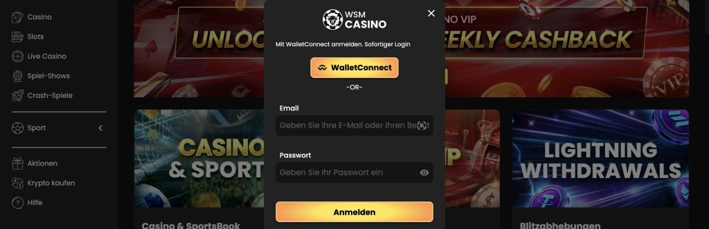 wsm casino login