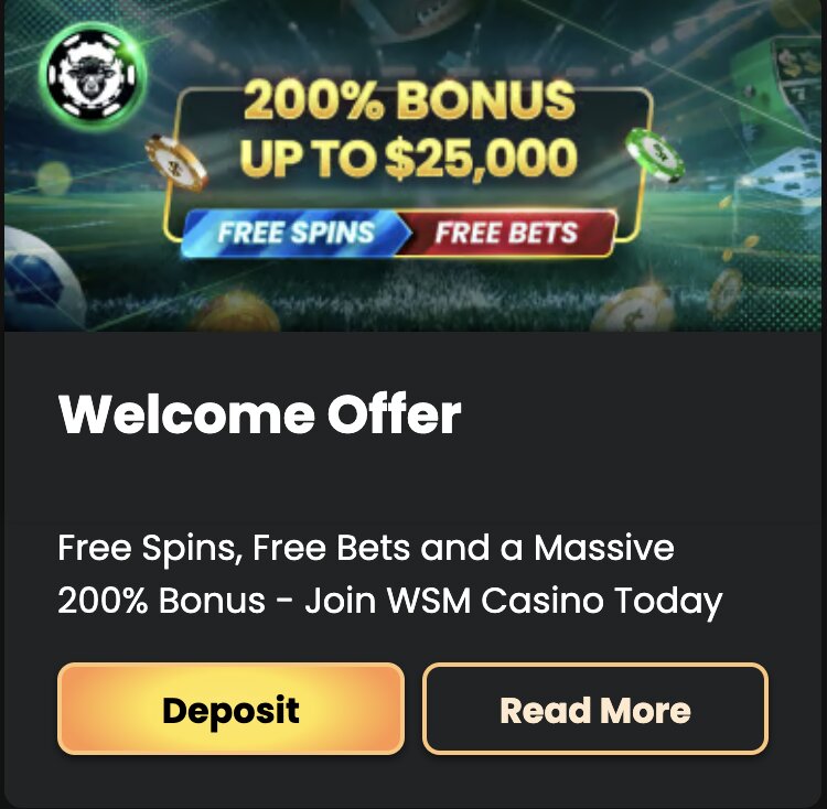 wsm casino welcome bonus